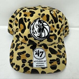 Dallas Mavericks Cheetah Adjustable 47 Women’s Baseball Hat Animal Print NWT